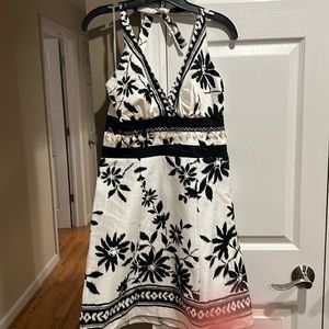 Boston proper halter dress with embellishment. Size 6.